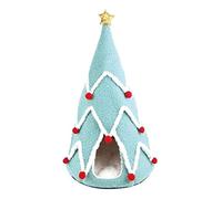 Calming Dog Bed Four Seasons Universal Pet Bed Christmas Tree Cat Nest Comfortable Plush Green Kennel Pet Supplies House