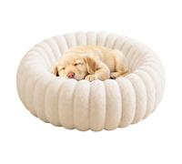 Calming Dog Bed Round Base Soft Raised Edges Warm Rest