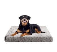 Calming Dog Sofa Bed, Anti-Anxiety Rectangle Pet Mat, Dog Pillow Cushion with Removable Washable Cover, Warm Puppy Bed, Non-Slip Pet Mattress for Crate (120x80x10cm,Coffee)