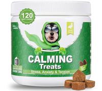 Calming Dog Treats, 120 Count Hemp Calming Treats For Dogs |100% Natural Dog Calming Treats | Reduce Stress, Fear, Barking, Hyperactivity, Travel Issues, Provides Dog Anxiety Relief & Relaxation