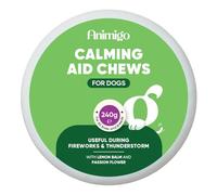 Calming Dog Treats - 120 Soft Chews - For Home Alone Time, Hyperactivity, Car Rides & Loud Noises - Dog Calming Chews with Ashwagandha, Lemon Balm & L-Taurine - Dairy-Free & Lactose-Free