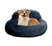 Calming Donut Bed for Puppy - Round Cat Bed with Raised Edge | Washable Round Dog Pillow | Comfortable Cat Sofa Pillow Nighttime Sleep Storm Weather Daily Break Apartment Play Area Home Bedroom Easy