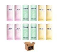 Calming Drink | 120mg Magnesium with Lion’s Mane, Chamomile Lemon Balm | Low Calorie, 0 Sugar, Relaxation & Stress Relief Trip - (Pack 12, Trip Elder Flower Mint & BloodOrange & Sicilian Lemon)