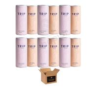 Calming Drink | 120mg Magnesium with Lion’s Mane, Chamomile Lemon Balm | Low Calorie, 0 Sugar, Relaxation & Stress Relief Trip - (Pack 12, ElderFlowerMint & Peach Ginger)