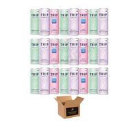 Calming Drink | 120mg Magnesium with Lion’s Mane, Chamomile Lemon Balm | Low Calorie, 0 Sugar, Relaxation & Stress Relief (Trip,Mindful Blend-Sicilian Lemon-Raspberry Orange-Wild Strawberry-24Pack)