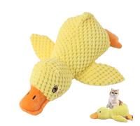Calming Duck Dog Toy - Flat, Soft Stuffed, Squeaky Dog Toy, Soothing Quack Duck | Squeaky Crinkle Toy for Small and Large Pets to Play