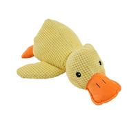 Calming Duck Dog Toy - Puppy Squeaker | Soft Quack Sound for Indoor Play, Soft Plush, Interactive Pet Chew, Yellow Mallard Bird, Nouve