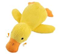 Calming Duck Toy, 2025 New Upgraded Interactive Plush Duck Toy for Dog, Durable Stuffed Calming Pillow with Quack Sound and Crazy Crinkle, Fun for Indoor Puppies and Senior Pups(L:15*17.7in)