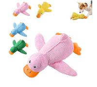 calming duck toy for dogs,2025 CuteCalming Duck,The Mellow Dog,Crinkle Squeaky Plush Yellow Stuffed Chew Toys (Pink is small)
