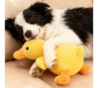 Calming Duck Toy for Dogs, 2026 New Upgraded Interactive Plush Duck Toy for Dogs, Durable Stuffed Calming Pillow with Quack Sound and Crazy Crinkle, Fun for Indoor Puppies and Senior Pups (Medium)