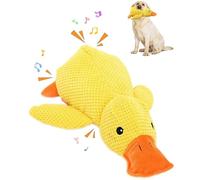 Calming Duck Toy for Dogs, Duck Dog Toy for Aggressive Chewers, Dog Emotional Support Ducks, Interactive Toy with Quack Sound, Durable Soft Plush Stuffed Toys for Puppy Keep Busy (Yellow)