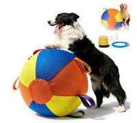 Calming Jumbo Ball For Dogs, 10/18/22in Mellow Giant Herding Ball With Tabs & Handles,giant Herding Balls For Dogs, Durable Exercise Ball For Large Pets S:25cm/9.84in
