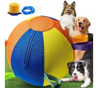 Calming Jumbo Ball for Dogs, Giant Herding Ball for Dogs, 2026 Durable Tear-Resistant Inflatable Big Balls with Handle Cover & Pump for Play & Exercise Dog (S -45cm)