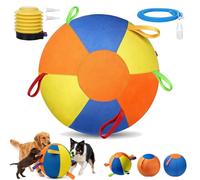 Calming Jumbo Ball for Dogs, Mellow Giant Herding Ball with Tabs & Handles, Agility Equipment Toy for Boredom Relief, Training, Outdoor Play and Energy Release, Durable Tear-Resistant (Colorful,S)