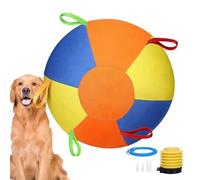 Calming Jumbo Herding Ball For Dogs -10/18/22 Inch Tear-Resistant Inflatable, PVC Dual-Layer With Handles & Straps | Heavy-Duty Dog Agility Equipment For Outdoor Play, Exercise, Large Breeds