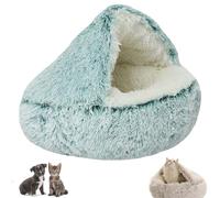 Calming Plush Pet Bed with Anti-Slip Bottom, Washable Sleeping Bag for Small Dogs and Cats, Anxiety Relief and Comfort