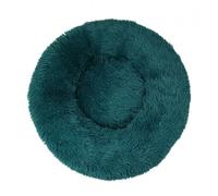 Calming Plush Round Pet Bed - Soft Warm Doughnut Dog Cat Bed with Non-Slip Bottom for Puppies and Kittens, Cozy Kennel for Small Pets