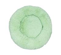 Calming Plush Round Pet Bed - Soft Warm Doughnut Dog Cat Bed with Non-Slip Bottom for Puppies and Kittens, Cozy Kennel for Small Pets