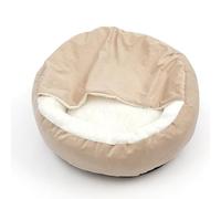 Calming Small Dog Bed Cat Cave with Hooded Cover Plush Fluffy Round for Indoor Pets Medium Large Dogs Cats Soft Warm Sanctuary Napping Lounging Sleeping High- Cloth Sturdy Construction All Seasons Com