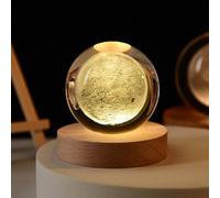 Calming Stellar Spheres, 2.35 Inch Saturn And The Moon, Cosmic Calming Lights, 3d Solar System Crystal Ball Night Light, 7 Color Changing for Bedroom Living Room Decor (Galaxy) (Galaxy) (Galaxy)