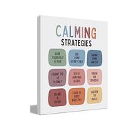 Calming Strategies Canvas Wall Art Prints Decor for Home Therapy Office Calm Corner, Mental Health Themed Paintings Art Decor 11x14 Inches, Mental Health Awareness Gifts