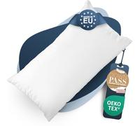 CALMONT 3-chamber down pillow, 40 x 80 cm, fluffy and suitable for allergy sufferers, durable and breathable bed pillow