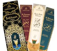 Calmveda Arabian Oud Bakhoor Incense Sticks - بخور اماراتي (3 Variants, 42 Count) Deep Warm Arabic Incense Like Al Nasaem, Hoor Alain & Al Raheeb Oud Bukhoor | Perfect Islamic Gifts or Eid Gifts