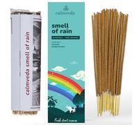 CALMVEDA Fresh Rain Incense Petrichor - for Relax 80+ Sticks, Charcoal-free | Handmade from Upcycled Flowers, IFRA Compliant Fragrance, Meditation Incense Sticks with Petrichor Aroma of Rain Soaked Earth