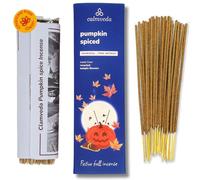 Calmveda Winter Pumpkin Spice Incense Sticks - (80 Insenses Sticks) Charcoal Free, Made from Upcycled Flowers | Fall with Fruity-Spicy Aroma, Create Spooky Pagan Decor These Halloween