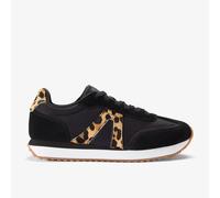 Clarks Women's Calo Run Leopard Print Combination Trainers in Black | Size: 8-Standard Fit Clarks Black 8-Standard Fit