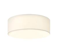CALOKES 18-Inch Large Flush Mount Ceiling Light Fixture with White Fabric Shade, Modern Drum Closed to Ceiling Lighting for Living Dining Room, Bedroom, Kitchen, Foyer - Farmhouse Lamp & Chandelier