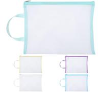 Calolin 10 Pcs Mesh Zipper Pouch Toy Storage Bags, Portable Building Blocks and Puzzle Storage Bags, A4/A5 Size, 5 Colors for Young One's Toys, Lightweight and Long-Lasting