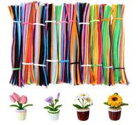 Calolin 1000 Pcs Pipe Cleaners, 11.8 in Chenille Stems, 20 Colors Craft Pipe Cleaners for Crafts Bulk Pack, Plush Pipe Cleaner for DIY Art Projects, Little one Creative Activities