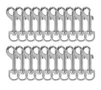 Calolin 20 Pcs Swivel Snap Hooks, Heavy Duty Zinc Alloy Dog Leash Clips, 176lb Strength Lobster Clasps for Pet Leashes, Keychain, Purse Hardware & Craft Projects, 360° Rotating Clips