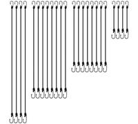 Calolin 24 Pcs Bungee Cords with Hooks, Heavy Duty Bungee Cord, Includes 12 Inch, 24 Inch, 32 Inch, 39 Inch Elastic Straps for Securing Luggage, Outdoor Tarps, Tents