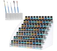 Calolin 7-Tier Paint Organizer 3-Compartment Pen Holder, Items Organizers, Acrylic Organizers, Oil Paints Tubes Ink Bottle Tool Storage