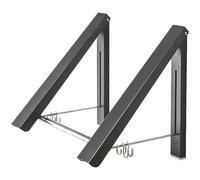 Calolin Foldable Coat Hangers, Folding Wall Mounted Clothes Hanger, Wall Hanger Wall Mounted Retractable Drying Rack, Foldable Clothes Rail for Bedroom Bathroom Wardrobe Balcony (Gray)