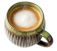 Calolin Japanese Kiln Glazed Ceramic Coffee Mug, 16 oz Large Coffee Cups with Wide Handle, Vintage Stoneware Coffee Mugs for Home, Office, Unique Gift