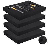 Calolin Pick and Pluck Foam Inserts, 4 Pcs High Resilience Pre-Cubed Foam Sheets for Shock Absorption,for Toolboxes, Craft Storage