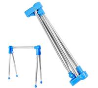 Calolin Portable Clothes Drying Rack Foldable, Adjustable Retractable Clothes Rail, 13.4-27.6 in Length, 13.8-52.4 in Height, Travel Clothes Airer Indoor Outdoor, Blue