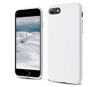 CALOOP Designed for iPhone SE Case 2020/2022, iPhone 8/7 Case, Liquid Silicone Full Body Protective Covered Silky-Soft Anti-Scratch Gel Rubber Slim Shockproof Cover 4.7 inch, White