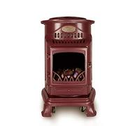 Calor Provence 3kw Portable Flueless Gas Stove Heater (Burgundy Red)