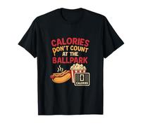 Calories Don't Count at the Ballpark Baseball Humor T-Shirt