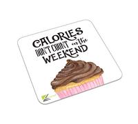 Calories Don't Count on the Weekend Kitchen Fridge Magnet