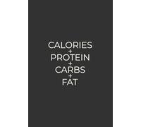 Calories + Protein + Carbs + Fat: Simple Daily Macro Tracker For Your Food Diet and Nutrition | Dark Gray