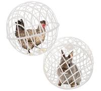 CalorMixs 15.7" Ball-Shaped Movable Chicken Coop,Pigeon Rabbit Duck Safe Walking Net,Preventing Trampled by Horse,Predation by Eagles,Dog Bites.Pet Removable Prevent Harassment Safety Hutch(2 Pack)