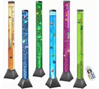 CALOVER Large 4FT Sensory Fish Bubble Tube Aquarium Night Light Tower Lamp Calming Relax for Autistic ADHD Children Alleviating Stress and Anxiety in Adults