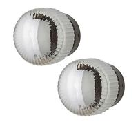 ValueLights | Calpe Pair of Small Matte Black Smoked Ribbed Glass Flush Ceiling Wall Lights and Bulbs | Wall Lights, Home Décor & Improvement Essential