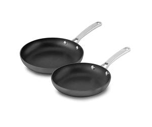 Calphalon Nonstick Frying Pan Set with Stay-Cool Handles 8- and 10-Inch Grey