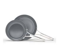 Calphalon Premier Ceramic Nonstick 8"""" and 10"""" Frying Pan Set Mushroom Grey